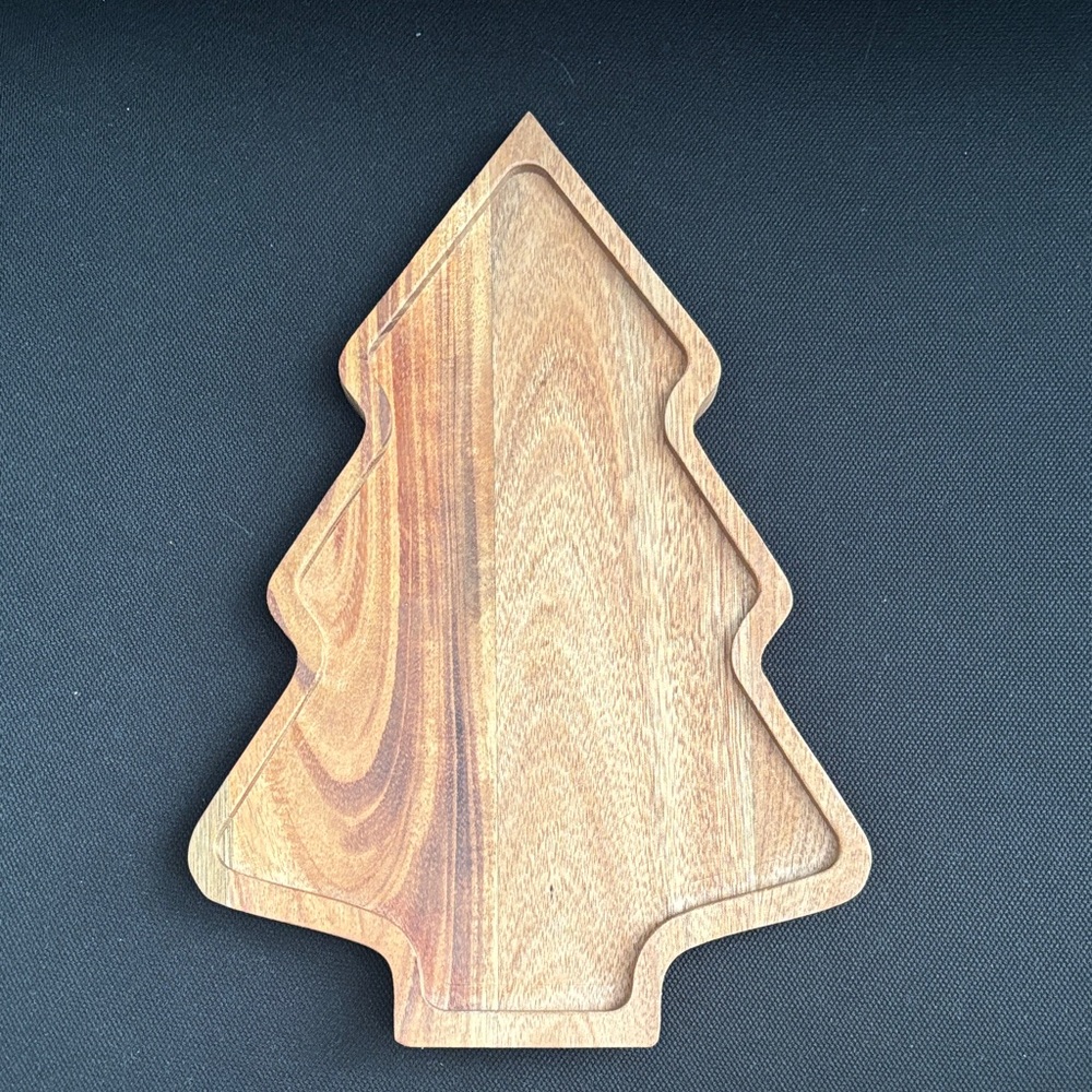 Wooden Christmas Tree Tray